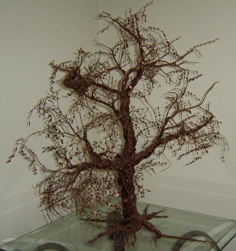 "The Eagles Tree" copper art,copper wire sculpture.