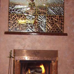"Reflections of the Cross" copper, Art, sculpture, glass mirror.