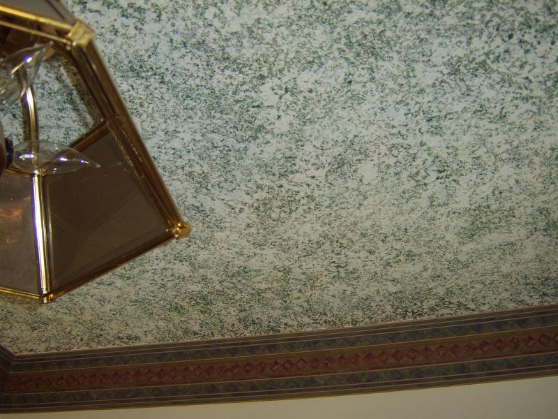 colour infused knockdown,drywall ceiling.